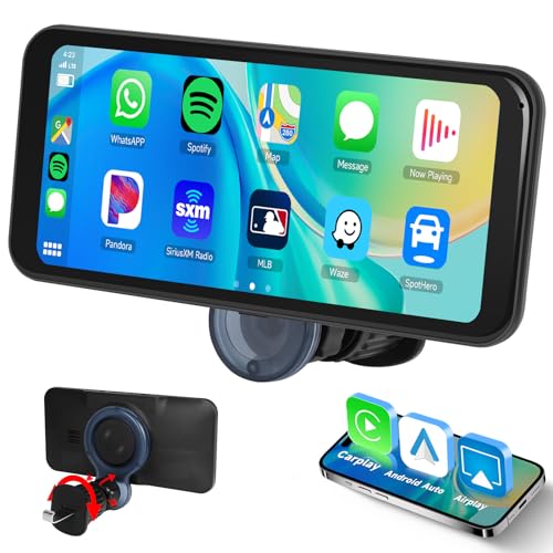 Podofo Wireless Carplay & Android Auto Tragbares Autoradio, 6,25-Zoll-Auto-Touchscreen mit Bluetooth/Airplay/Android Cast, Plug & Play von podofo