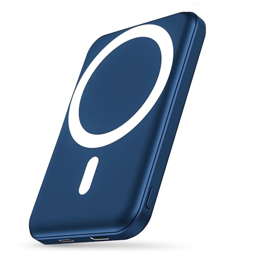 Podoru for Magsafe Powerbank iPhone 5000mAh,Powerbank mag-Safe mit Typ-C Kabel,Powerbank Magnetisch PD 20W Schnellladen,Powerbank iPhone mag-Safe für iPhone 16/15/14/13/12 Pro Max/Pro/Plus/Mini Blau Podoru for Magsafe Powerbank iPhone 5000mAh,Powerbank mag-Safe mit Typ-C Kabel,Powerbank Magnetisch PD 20W Schnellladen,Powerbank iPhone mag-Safe für iPhone 16/15/14/13/12 Pro Max/Pro/Plus/Mini Blau von podoru