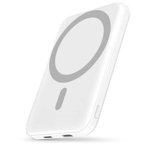 Podoru for Magsafe Powerbank iPhone 5000mAh,Powerbank mag-Safe mit Typ-C Kabel,Powerbank magnetisch PD 20W Schnellladen,Wireless Powerbank für iPhone 16/15/14/13/12 Pro Max/Pro/Plus/Mini-Weiß Podoru for Magsafe Powerbank iPhone 5000mAh,Powerbank mag-Safe mit Typ-C Kabel,Powerbank magnetisch PD 20W Schnellladen,Wireless Powerbank für iPhone 16/15/14/13/12 Pro Max/Pro/Plus/Mini-Weiß von podoru
