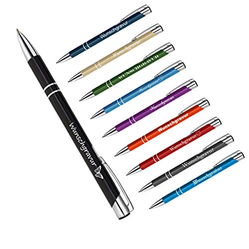 polar-effekt 10 Stück Metall Oleg Kugelschreiber mit Gravur des Namens - Personalisierte Geschenk-Idee Mitbringsel - blau schreibend - Geburtstagsgeschenk - Farbe schwarz polar-effekt 10 Stück Metall Oleg Kugelschreiber mit Gravur des Namens - Personalisierte Geschenk-Idee Mitbringsel - blau schreibend - Geburtstagsgeschenk - Farbe schwarz von polar-effekt