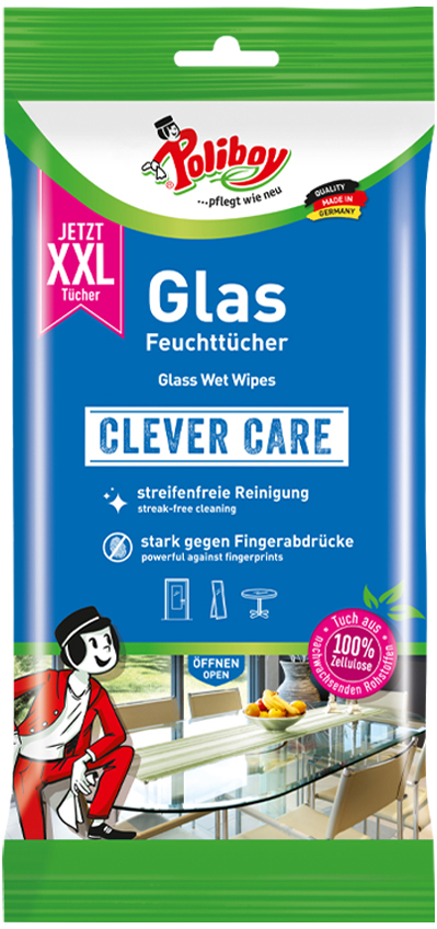 Poliboy XXL Glas Feuchttücher, 24 Stück von poliboy