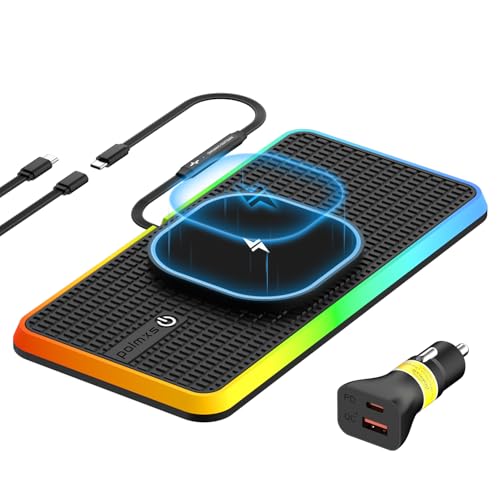 RGB Wireless Charger Auto für MagSafe, Polmxs 15W Induktive Ladestation Magnetisch Auto LED Induktives Laden Auto mit 30CM Kabel & 70CM Verlängerung Kompatibel mit iPhone 16 15 14 13 12 Pro (K1MAG) RGB Wireless Charger Auto für MagSafe, Polmxs 15W Induktive Ladestation Magnetisch Auto LED Induktives Laden Auto mit 30CM Kabel & 70CM Verlängerung Kompatibel mit iPhone 16 15 14 13 12 Pro (K1MAG) von polmxs