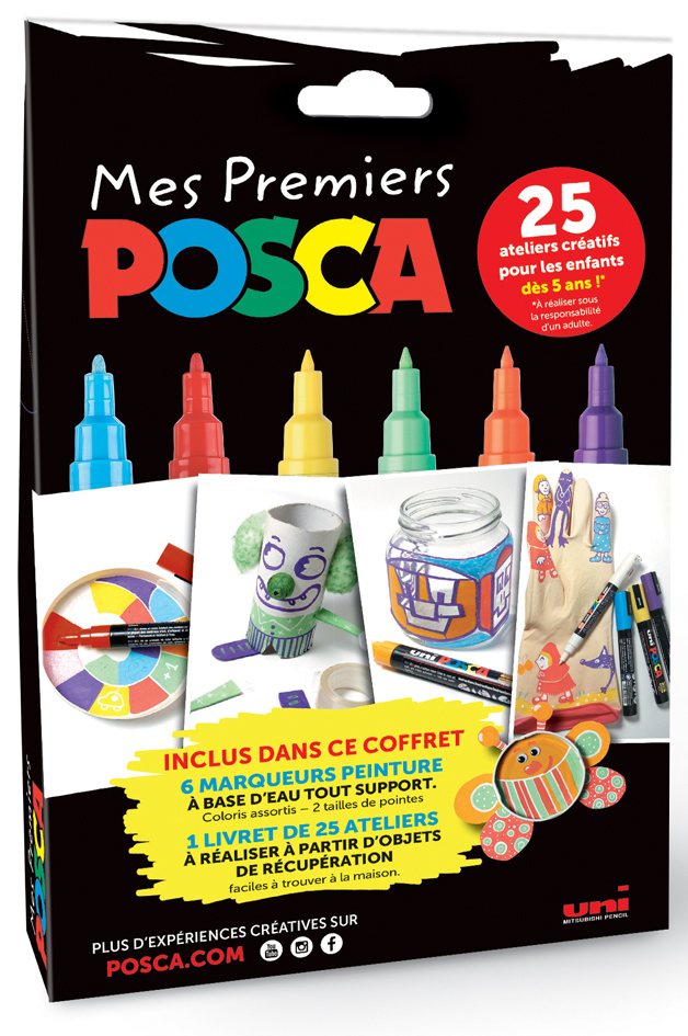 POSCA Pigmentmarker , Mes Premiers POSCA, , 6er Set, sortiert von posca