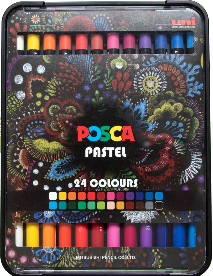 POSCA Wachsmalstift PASTEL KPA100, 24er Etui von posca