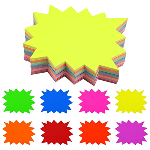 posionks 120 Stück Neon preisschilder Preisschilder Fluoreszierende Zeichen für Supermärkten Geschäft Ladengeschäft Party Favors 8 Farben 16 x 12.4 cm von posionks