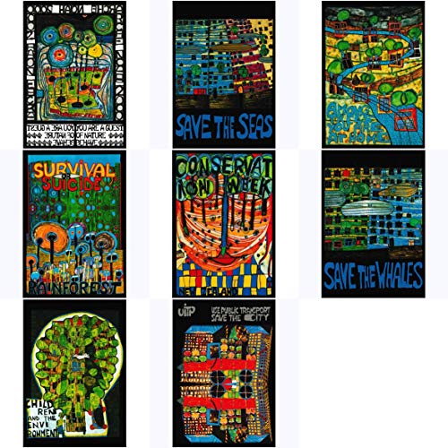Kunstkarten-Set Friedensreich Hundertwasser "YOU ARE A GUEST OF NATURE" von postkarten-universum.de