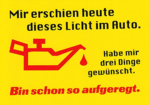 Postkarte Sprüche & Humor "Mir erschien heute dieses Licht im Auto." von postkarten-universum