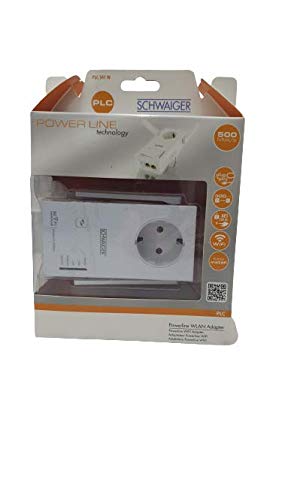 Netzwerk Adapter mit Steckdose Powerline WLAN WiFi Adapter max. 500 mbit/s von power line
