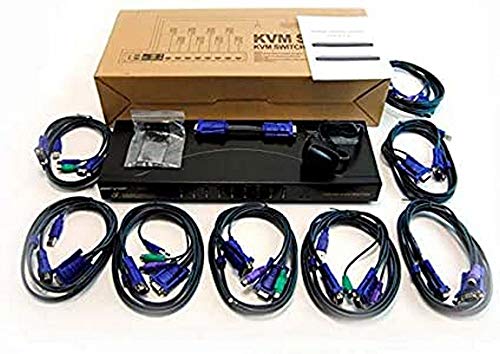 powergreen KVM-90108-CO 8 Port USB & Ps2 Combo Kvm Switch (mit Kabel) von powergreen