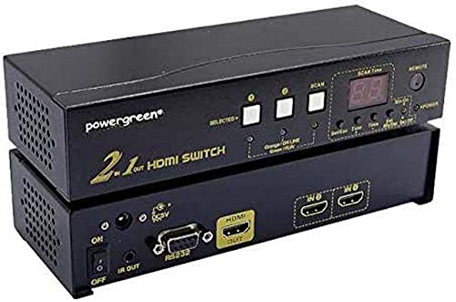 powergreen SWI-02001-HDHQ Switch 2 Eingänge – 1 Ausgang Hdmi, High-End, Mehrfarbig von powergreen