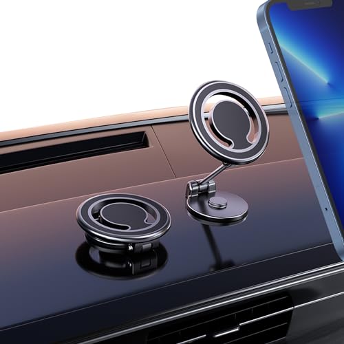 powerland für Magnetisch Handyhalterung Auto, [44 Starke N52 Magnete] Faltbare Magnet Halterung Auto Handy für iPhone 16 15 14 13 12 Pro Max Plus Mini Magnetisch Case, Alle Smartphones von powerland