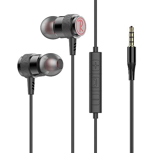 in-ear kopfhörer mit kabel,Magnetische Ohrhörer mit Mikrofon,Memory Foam für Geräuschunterdrückung Stereo und HiFi-Klang,3.5mm Ohrhörer Kompatibel für Samsung Galaxy, iPhone,Smartphone,MP4 Players usw von poyoelf