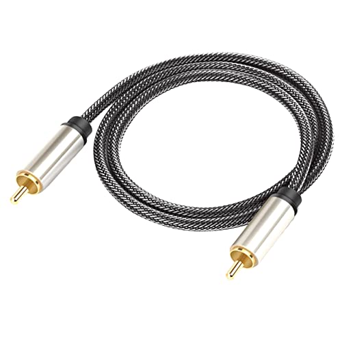 predolo Koaxiales digitales Audio, 1 Cinch-Stecker auf 1 Cinch-Stecker, Stereo-HiFi-5.1-SPDIF-Koaxial, Subwoofer- für -Systeme, 0.5M von predolo