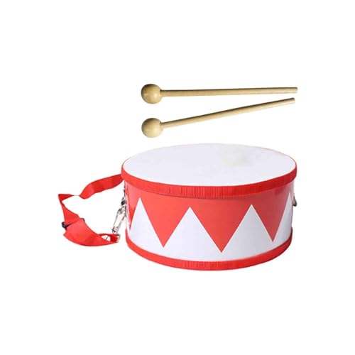 predolo Musikalisches Montessori-Spielzeug: Doppelseitige Trommel für Kinder, Rot-Weiss predolo Musikalisches Montessori-Spielzeug: Doppelseitige Trommel für Kinder, Rot-Weiss von predolo