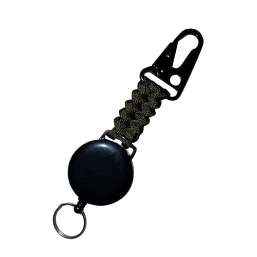 predolo Praktischer Schlüsselanhänger mit Karabiner für Outdoor Aktivitäten, dunkelgrün von predolo
