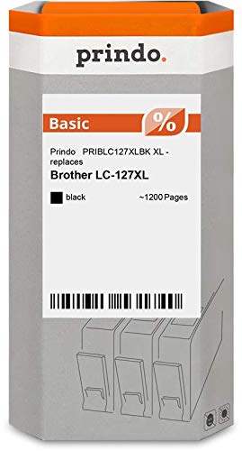 kompatibel zu Brother LC127XLBK (LC-127) Prindo PRIBLC127XLBK (LC-127XL) von prindo