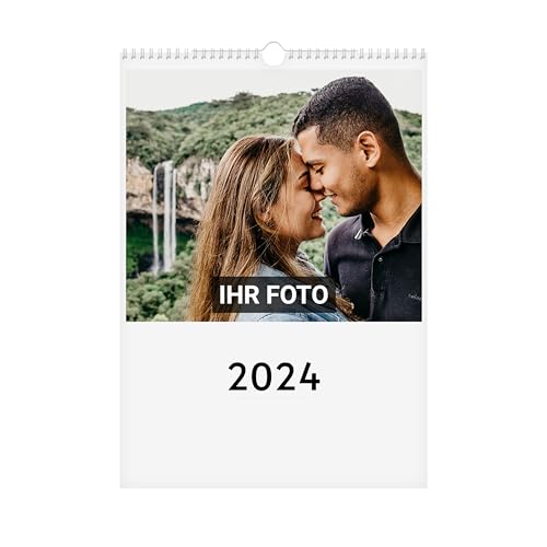 PrintPlanet® Upload Fotokalender - Wandkalender 2024 mit eigenen Fotos gestalten - eigene Bilder einfach hochladen - DIN A5 und DIN A4 - Hochformat von printplanet