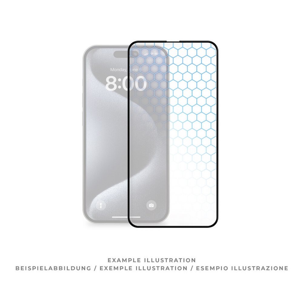 prio Displayschutzfolie prio 3D Anti-Scratch Tempered Glass für iPhone 16 Pro (6,3 Zoll) schwa, Gehärtetes Glas von prio