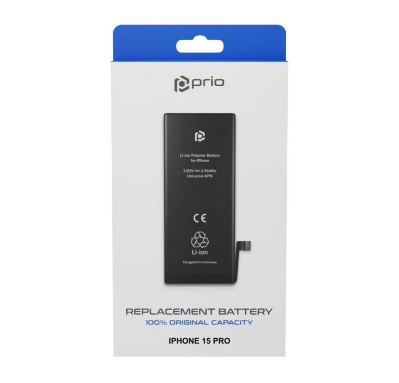 prio prio Akku für iPhone 15 Pro (Universal APN) Handy-Akku (1 St) von prio