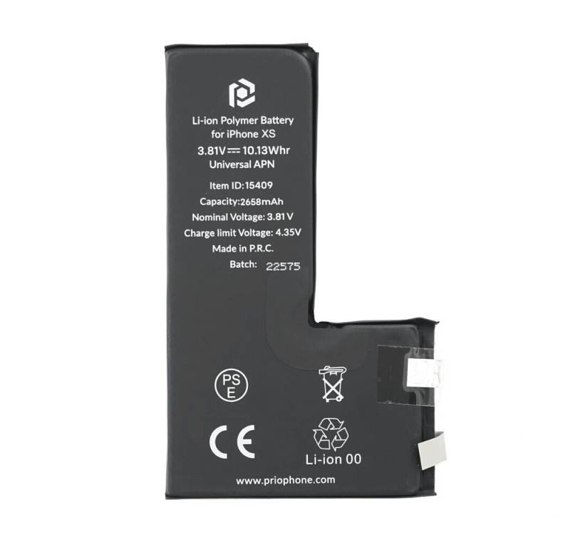 prio prio Akku für iPhone Xs (ohne Flexkabel) Handy-Akku (1 St) von prio