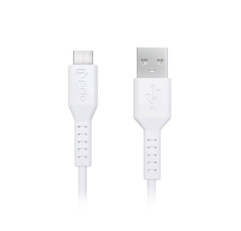 prio prio Lade & Sync Micro USB zu USB A Kabel 1.2m weiß Smartphone-Ladegerät (USB-Kabel, 1-tlg) von prio