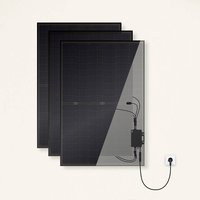 priwatt priBasic Trio - Balkonkraftwerk ohne Halterung (3x 445W) - Schwarz von priwatt