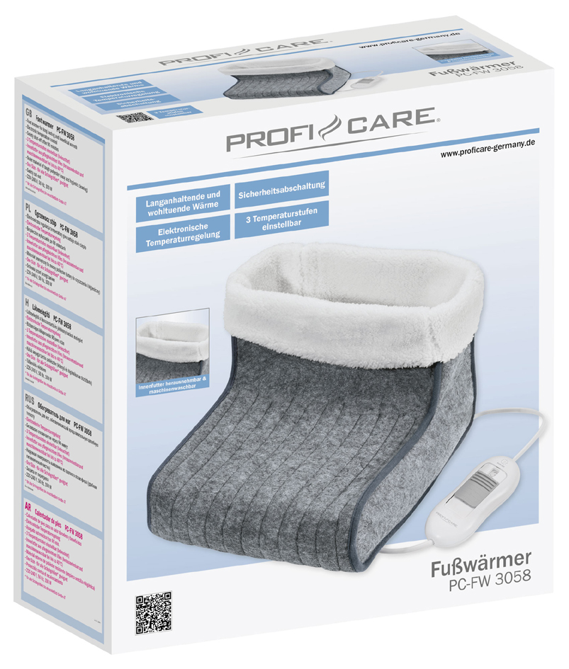 PROFI CARE Fußwärmer PC-FW 3058, grau von profi care