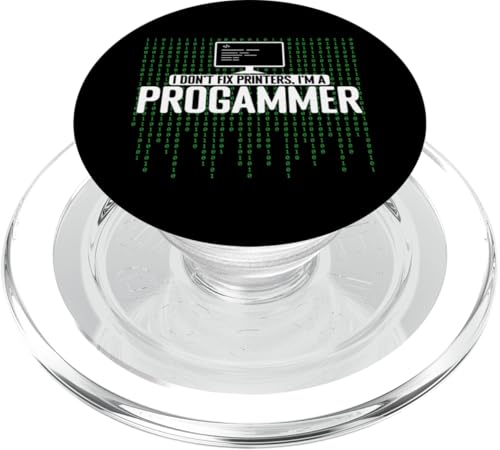 Ich repariere keine Drucker, ich bin Programmierer PopSockets PopGrip für MagSafe von programming code PC computer nerd Language Error