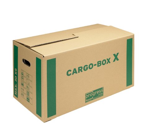 progressCARGO Transport-Umzugskarton, Eco, PC CB01.02, 1-wellig, 637 x 340 x 360 mm, 10-er Pack, braun von progressCARGO