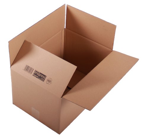 progressCARGO Wellpapp-Faltkarton PC K20.06, 2-wellig, DIN A3+, 427 x 304 x 250 mm, 10-er Pack, braun von progressCARGO