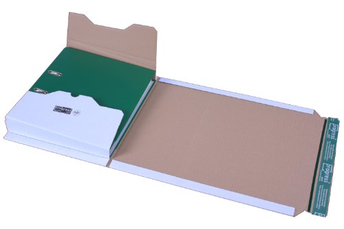progressPACK Ordnerversandverpackung Premium PP O06.01 aus Wellpappe, DIN A4, 320 x 290 x bis 80 mm, 20-er Pack, weiß von progressPACK