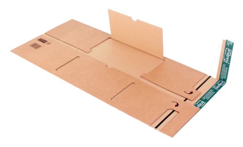 progressPACK Universal-Versandverpackung Premium PP B03.04 aus doppelter Wellpappe, DIN C4, 320 x 260 x bis 95 mm, 20-er Pack, braun von progressPACK