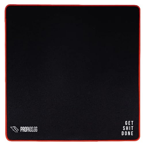 propads PRO Control Mousepad 500x500mm - Für echte Esportler - Schnelles und raues Gaming-Mauspad, Rutschfestes Gummi - Schwarz (GSD PRO) von propads.gg