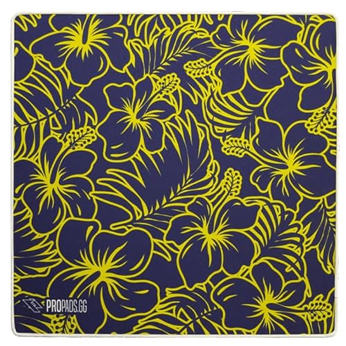 propads PRO Control Mousepad 500x500mm - Für echte Esportler - Schnelles und raues Gaming-Mauspad, Rutschfestes Gummi - Schwarz (Hibiscus) von propads.gg