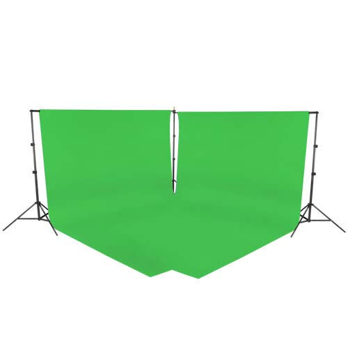 proxistar Teleskop Doppel-Hintergrundsystem Set Chromakey grün bis 6m Breite von proxistar