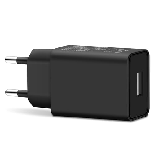 PRUNUS 5V 1A USB Ladegerät für Radios, erfekt geeignet für Radios, Lautsprecher oder Powerbanks mit Einer wiederaufladbaren Lithium Batterie (5V/1000mA, Schwarz) von prunus