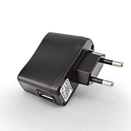 PRUNUS 5V1000mah AC/DC USB Ladegerät mit Betriebsanzeigenleuchte, perfekt geeignet für Radios, Lautsprecher oder Powerbanks mit Einer wiederaufladbaren Lithium Batterie (5V/1000mA, Schwarz) von prunus