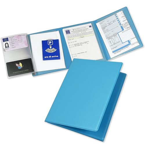 Pubblimania Dokumententasche mit mehreren Taschen mit Kartenfächern, Eleganz und Organisation in Hellblau, hergestellt in Italien Pubblimania Dokumententasche mit mehreren Taschen mit Kartenfächern, Eleganz und Organisation in Hellblau, hergestellt in Italien von pubblimania