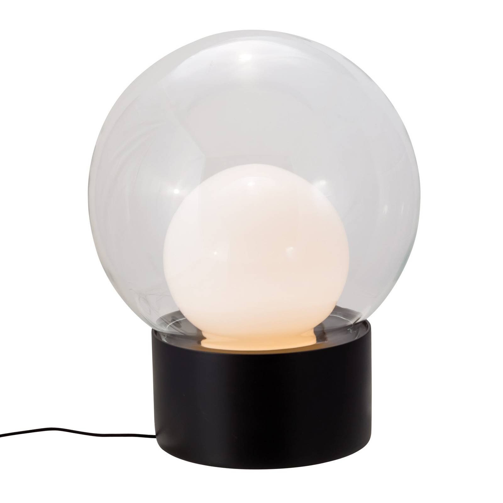 pulpo Tischleuchte Boule Medium, klar/opal/schwarz, Glas pulpo Tischleuchte Boule Medium, klar/opal/schwarz, Glas von pulpo GmbH