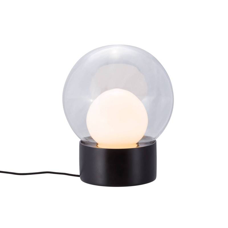 pulpo Tischleuchte Boule Small, klar/opal/schwarz, Glas von pulpo GmbH