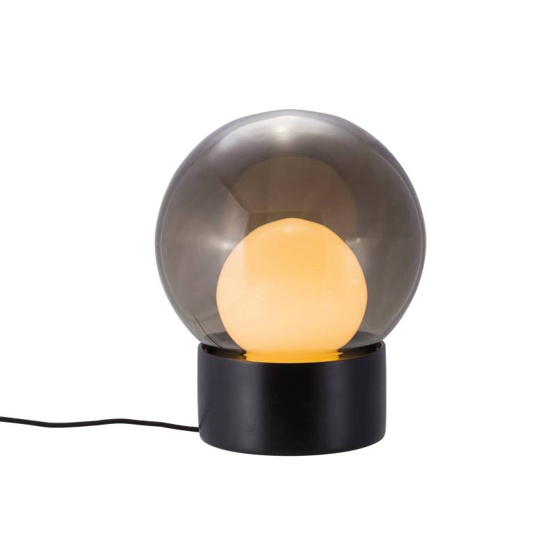 pulpo Tischleuchte Boule Small, rauchgrau/opal/schwarz, Glas von pulpo GmbH