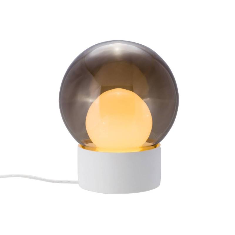 pulpo Tischleuchte Boule Small, rauchgrau/opal/weiß, Glas von pulpo GmbH