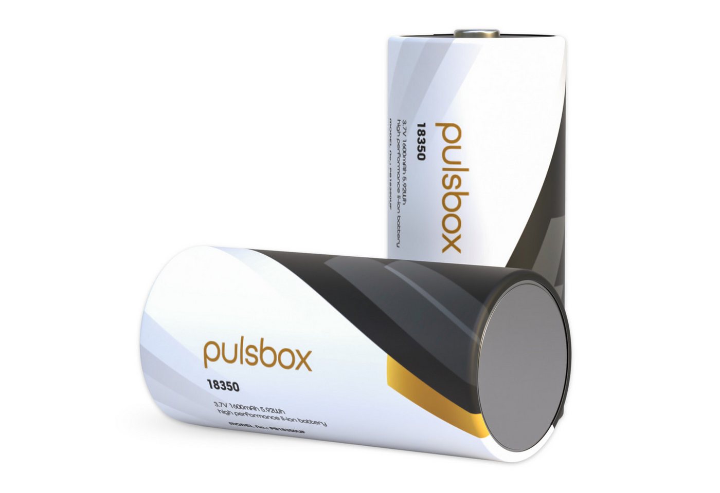 pulsbox 18350 Li-Ion Flat Top/Button Top 1600mAh 8A (2 x Akku) Akku von pulsbox
