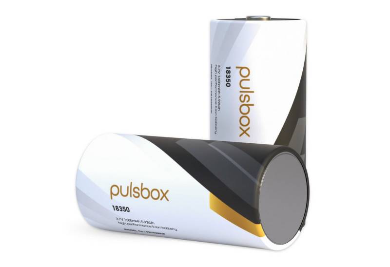 pulsbox 18350 Li-Ion Flat Top/Button Top 1600mAh 8A (2 x Akku) Akku von pulsbox