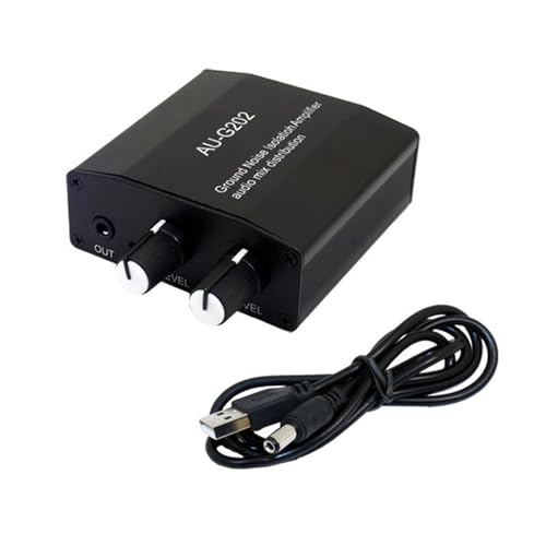 2CH 3,5 mm Audio-Mischpult, Stereo, 2-in-2-Out-Isolationsmischer für Kopfhörer und Lautsprecher von pumpumlia
