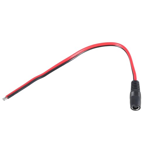 pumpumlia DC7909 Stromkabel, 8 mm Buchse/Stecker auf blankes Draht, offenes Ende, 14 AWG, 7,9 x 0,9 mm, Zylinderadapter, Pigtail für Solarzelle von pumpumlia