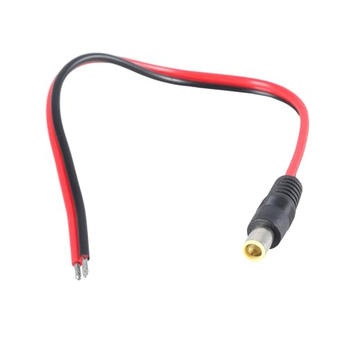 pumpumlia DC7909 Stromkabel, 8 mm weiblich/männlich auf blankes Kabel, offenes Ende, 14 AWG, 7,9 x 0,9 mm, Zylinderadapter für Solarzelle von pumpumlia