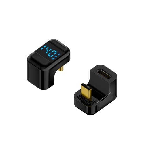 pumpumlia Multifunktionaler USB-C-Adapter mit 180°-Biegung und digitalem unterstützt 40 Gbit/s Datenübertragung und 140 W Aufladung pumpumlia Multifunktionaler USB-C-Adapter mit 180°-Biegung und digitalem unterstützt 40 Gbit/s Datenübertragung und 140 W Aufladung von pumpumlia