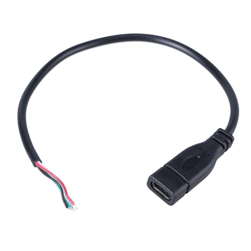 pumpumlia USB-Datenkabel, USB-Buchse auf 4-poliges lötbares Netzkabel, Verlängerungskabel, 5 V, 3 A von pumpumlia