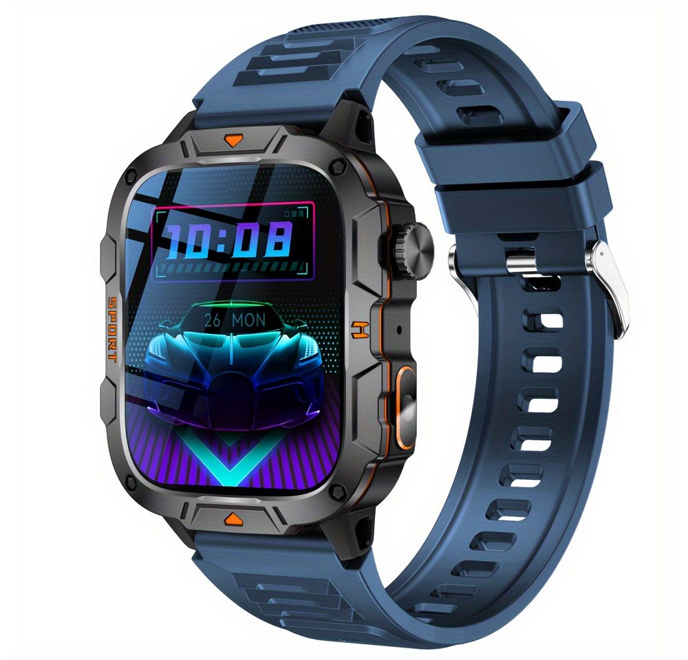 purspo Fur Damen Herren mit LED-Taschenlampe/Drahtlos-Anrufe/Musiksteuerung/ Smartwatch (Andriod iOS), DIY-Hintergrundbild/Sperrbildschirm/Wecker/Schrittzähler/Multi-Sport von purspo
